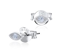 Sparkling Eye Silver Stud Earring STS-3689
